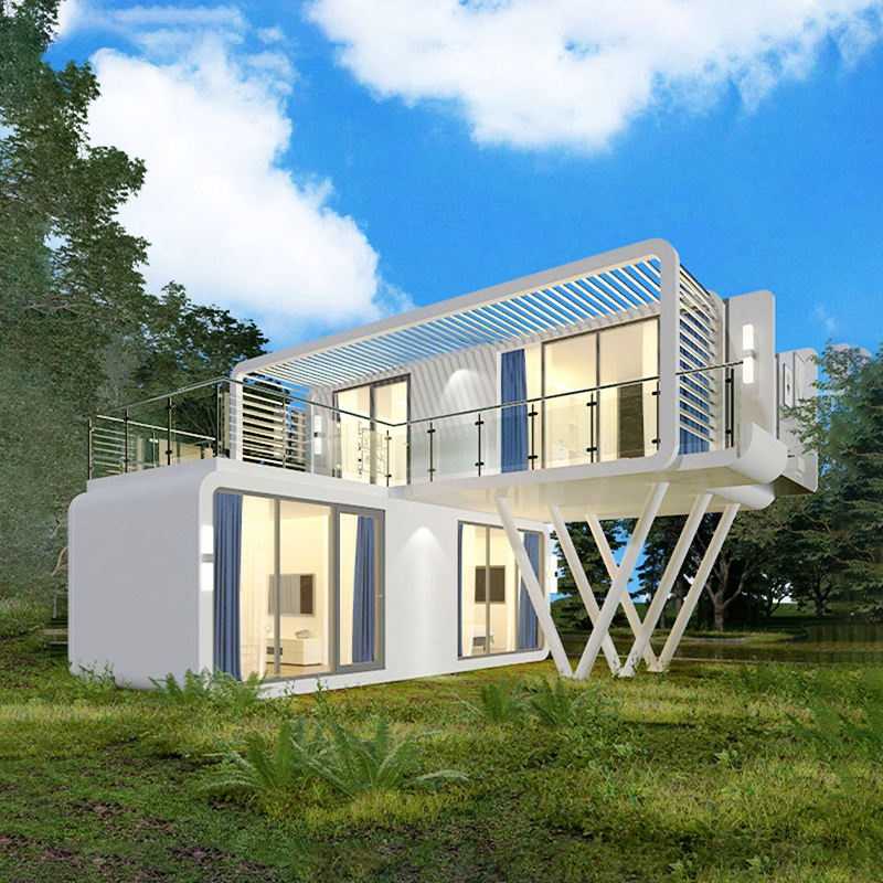 ห้องโดยสารแบบผสมผสานที่สร้างสรรค์ใหม่ Double Apple Cabin: พื้นที่อาศัยเคลื่อนที่อันทันสมัยสำหรับการใช้งานที่หลากหลาย